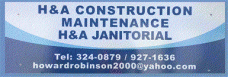 H & A Janitorial/Construction Services Logo